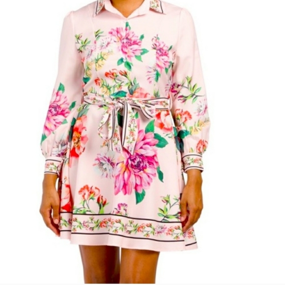 Dahlia Shirt Dress Pink